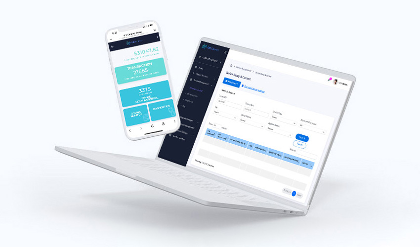 UIC Connect portal on laptop and phone